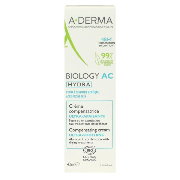 Biology AC Hyra crème compensatrice ultra apaisante bio 40ml