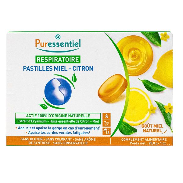 Respiratoire pastilles miel-citron 18 pastilles