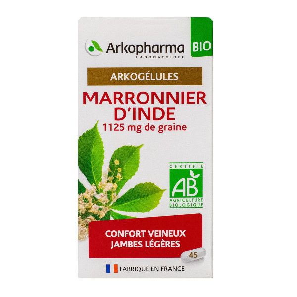 Arkogélules maronnier d'Inde bio 1125mg graine 45 gélules