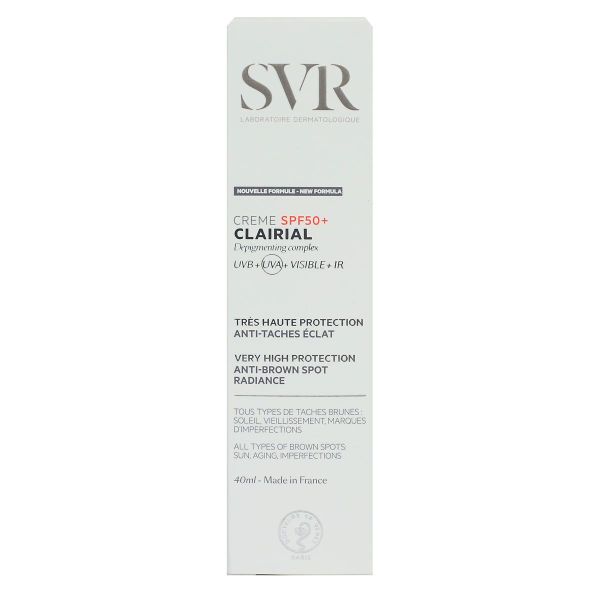 Clairial crème SPF50+ très haute protection solaire 50ml