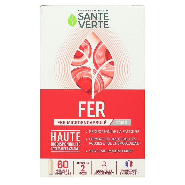 Fer Microencapsulé 14mg Haute Biodisponibilité 60 gélules
