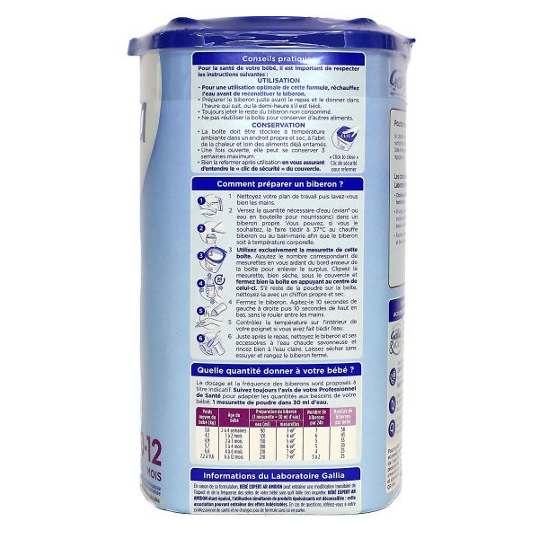 Bébé Expert AR amidon lait 0-12 mois 800g