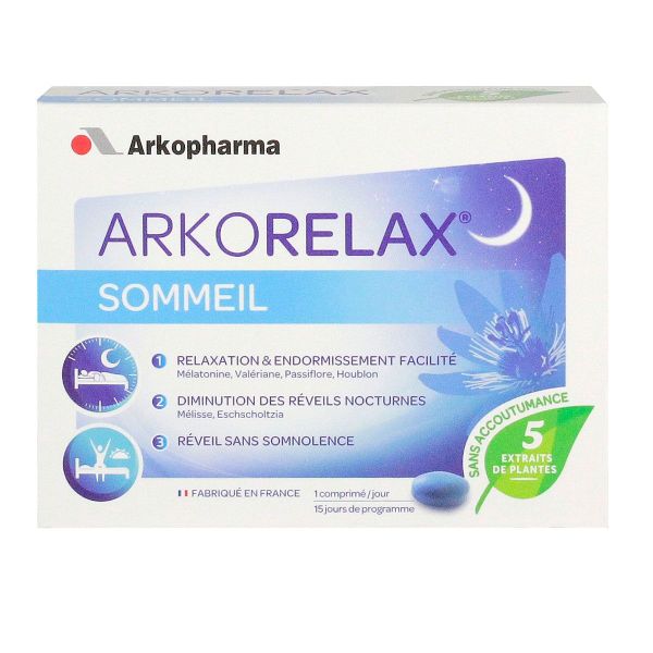 Arkorelax sommeil 15 comprimés