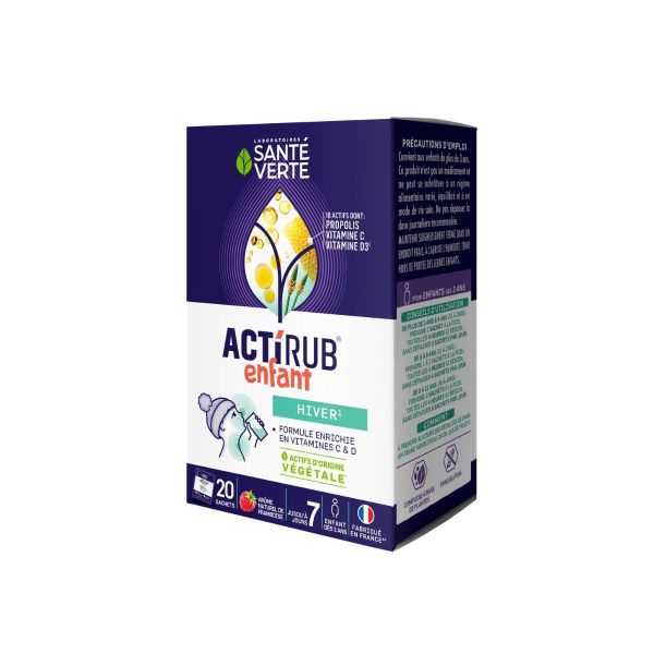 Actirub enfant framboise 20 sachets