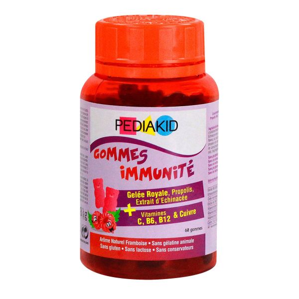 60 gommes Immunité Arôme naturel framboise