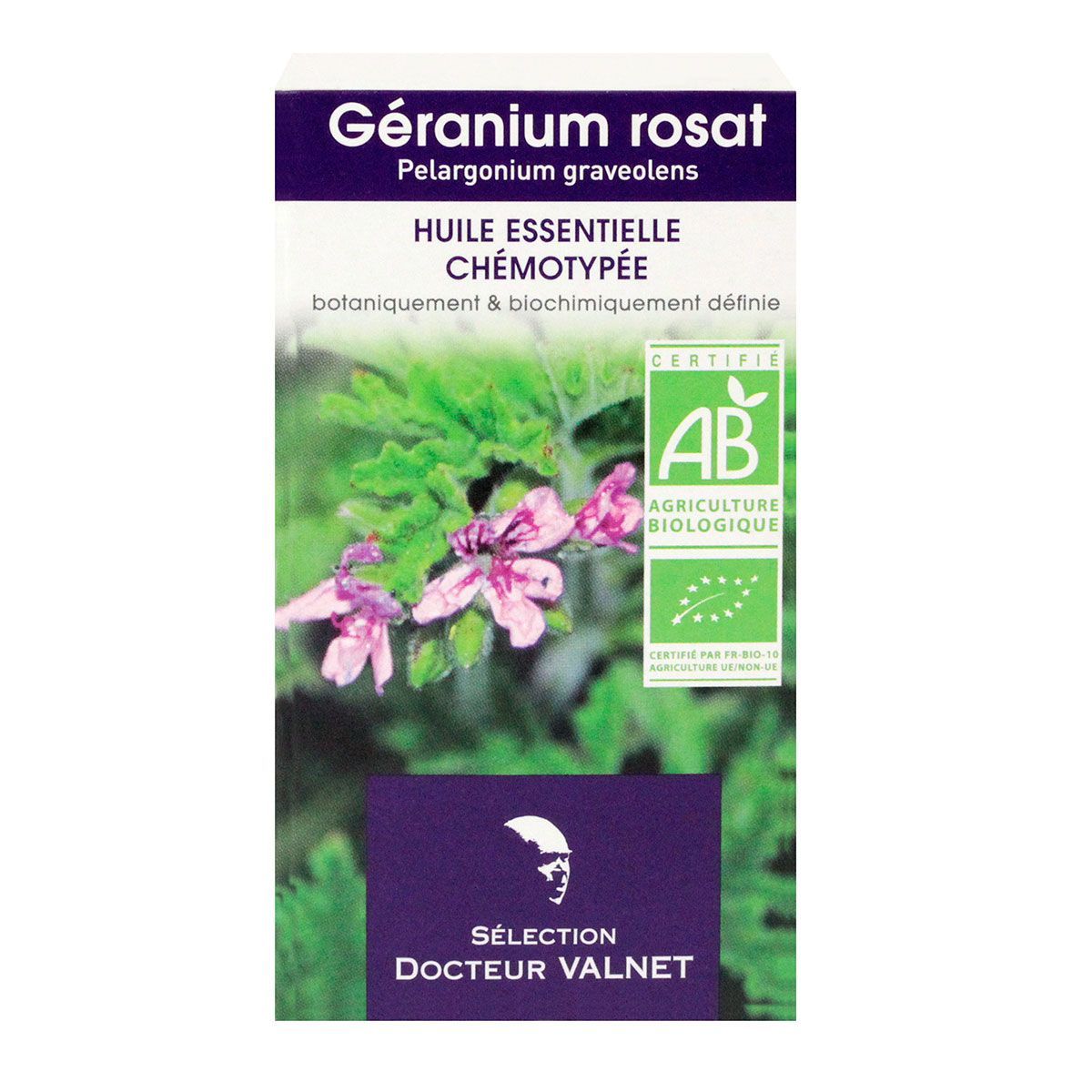 l'huile essentielle de géranium rosat bio docteur valnet est