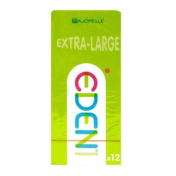 Eden 12 préservatifs extra-large lubrifiés