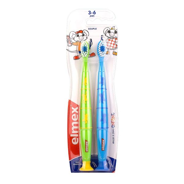 Brosse à dents enfant 3-6 ans duo