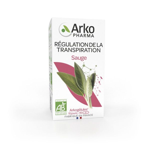 Arkogélules sauge 870mg feuille 45 gélules