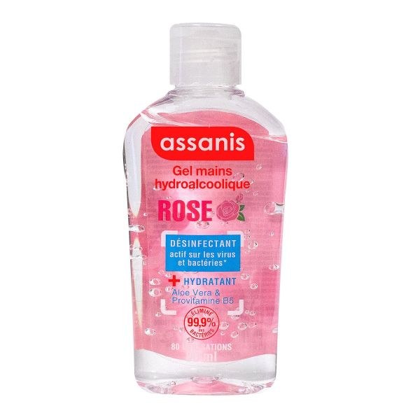 Pocket gel mains hydroalcoolique rose sans rinçage 80ml