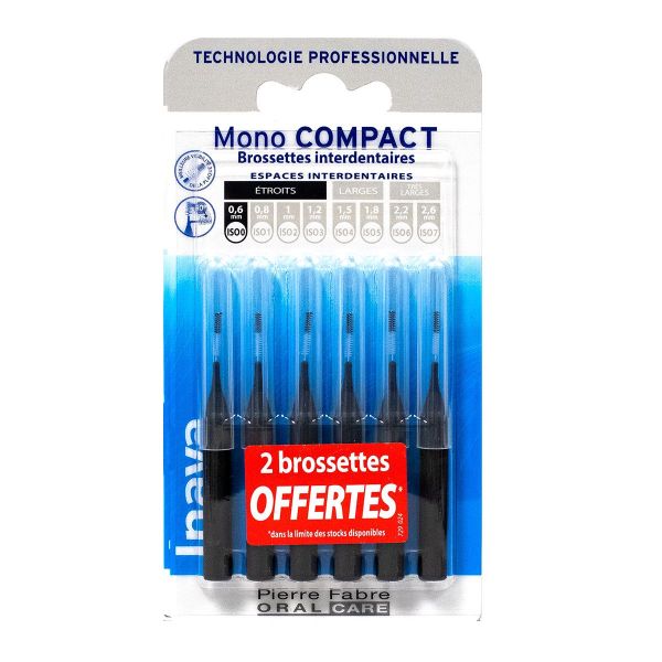 Mono compact 6 brossettes interdentaires ISO 0