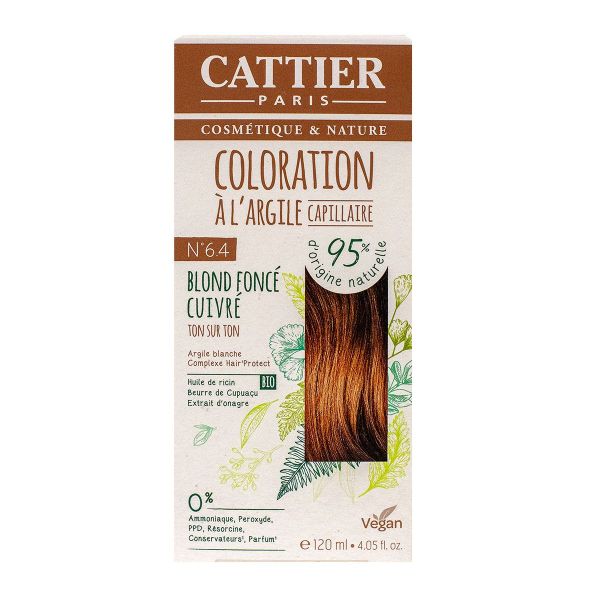 Kit capillaire à l'argile coloration n°6.4 blond foncé cuivré 120ml