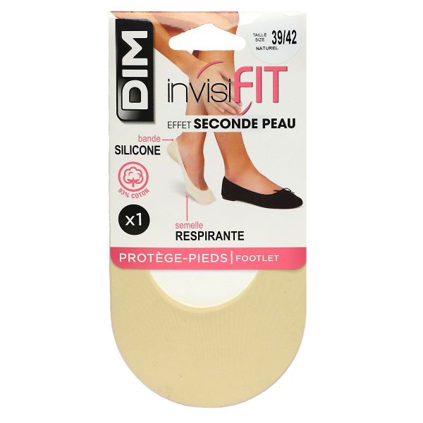 Invisifit protège-pieds femme effet seconde peau spécial ballerines T39/42