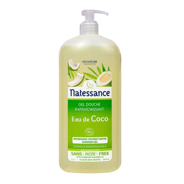 Gel douche rafraichissant eau de coco 1L