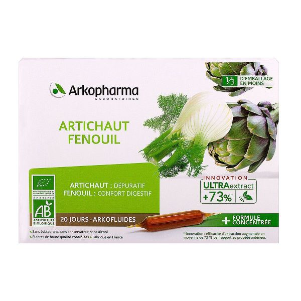 Artichaut-fenouil Arkofluides 20 ampoules
