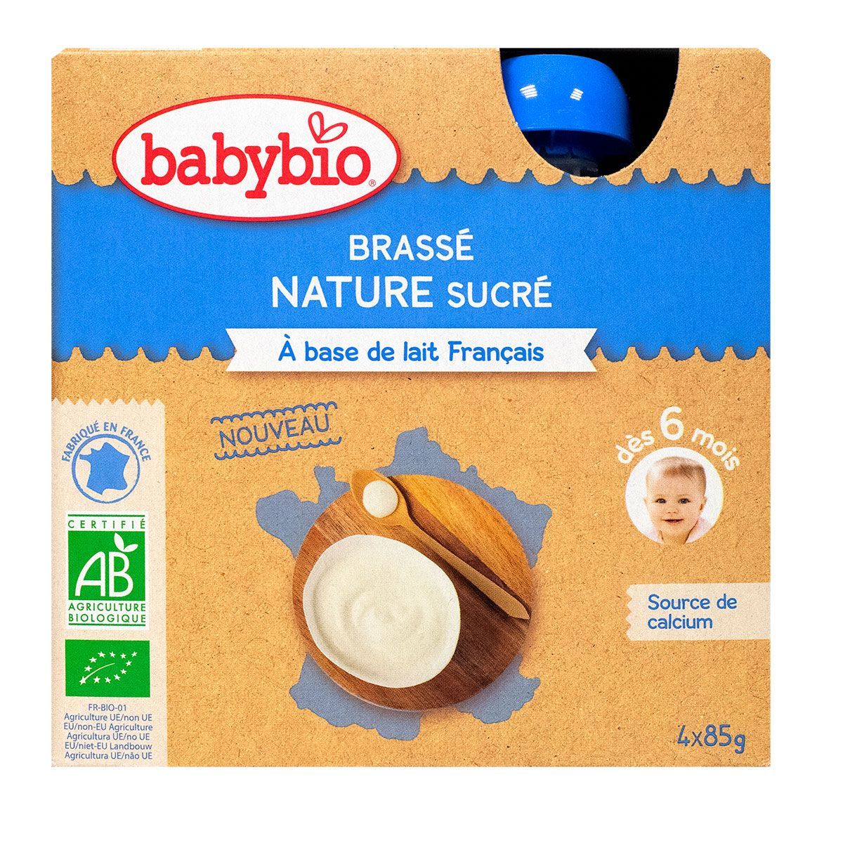 La Gourde Dessert Lacte Brasse Nature Sucre Babybio Est Destinee Aux Bebes A Partir De 6 Mois Babybio
