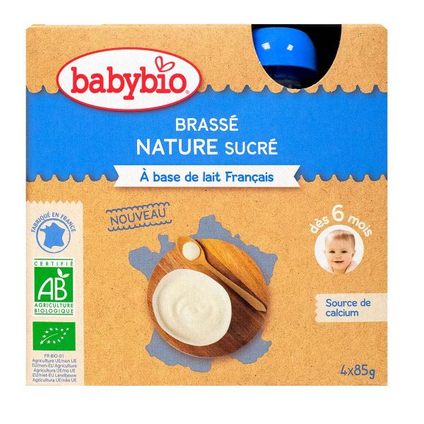 Gourde dessert lacté brassé nature sucré 4x85g