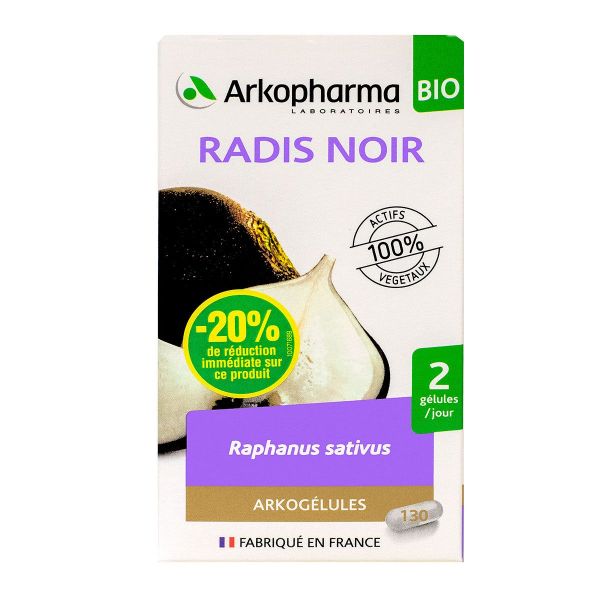 Arkogélules radis noir bio 130 gélules