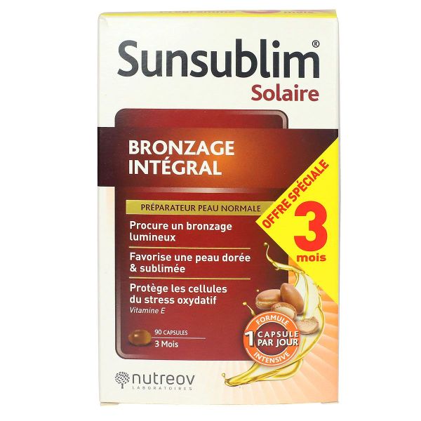 Sunsublim bronzage intégral préparateur peau normale 90 capsules