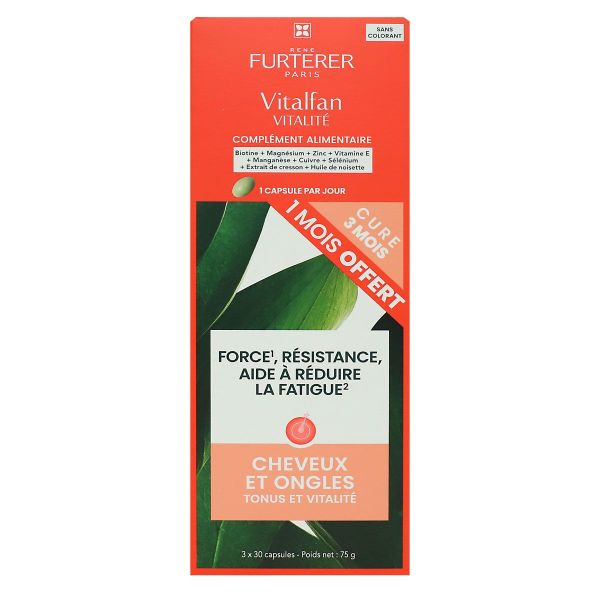 Vitalfan vitalité cheveux & ongles 3x30 capsules