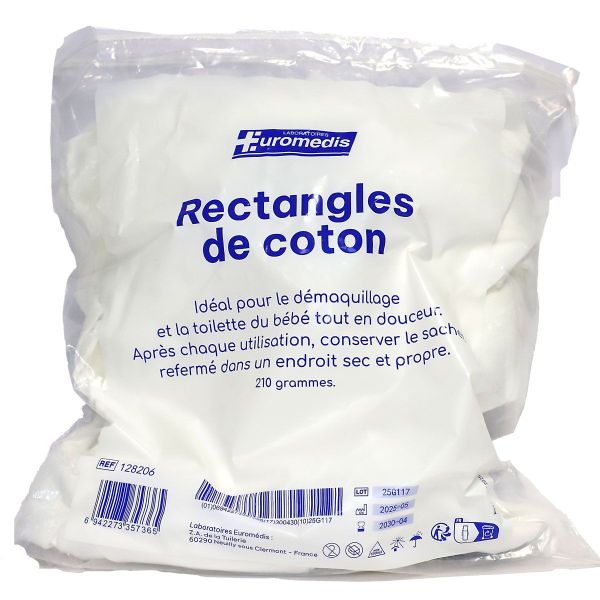 Rectangles de coton 8x10cm 210g