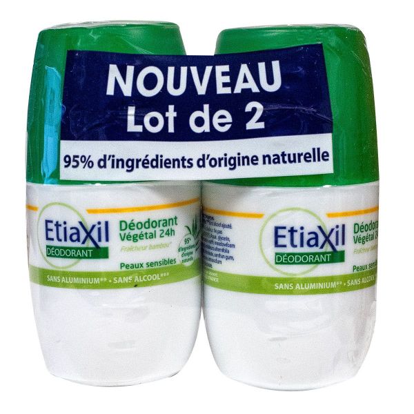 Déodorant végétal Roll-on 24h 2x50ml