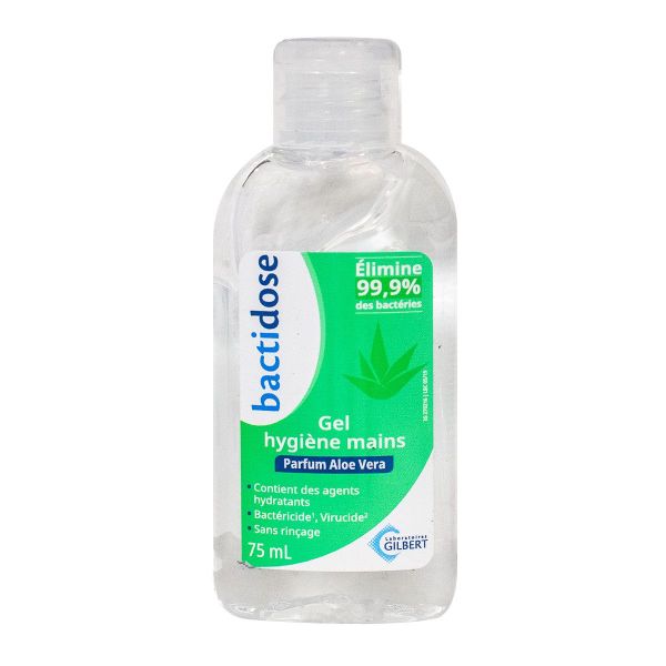 Bactidose gel hygiène mains aloe vera 75ml