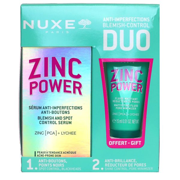 Zinc Power serum anti-imperfections 30ml + fluide matifiant 15ml offert
