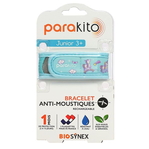 Bracelet anti-moustiques rechargeable Junior +3 ans Licorne avec 2 recharges
