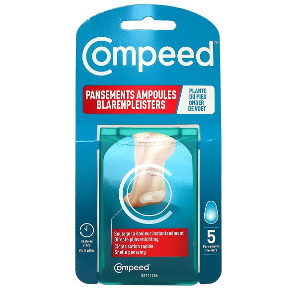 5 pansements ampoules plante de pied