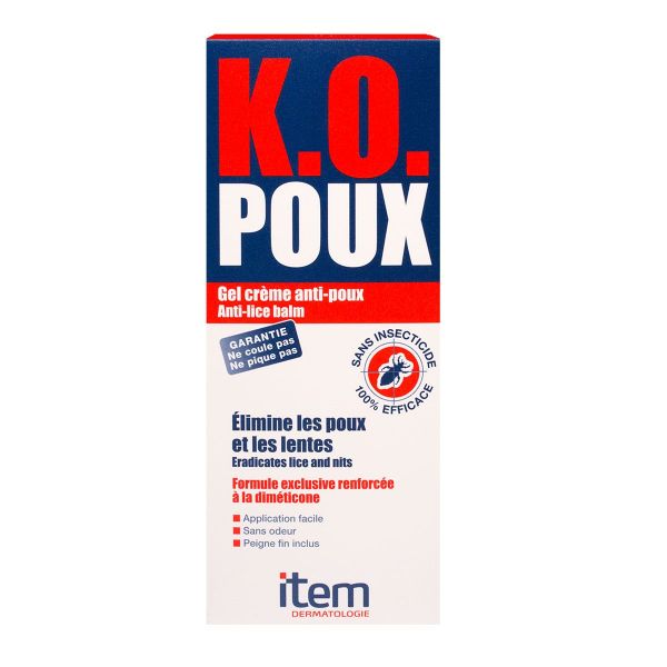 Gel crème K.O. poux 100ml + peigne