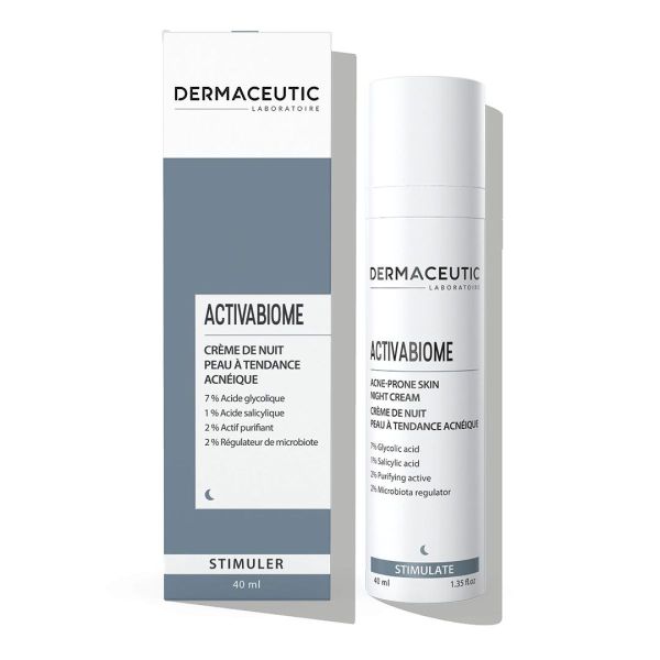 Actibiome crème nuit peau tendance acnéïque Stimuler 40ml