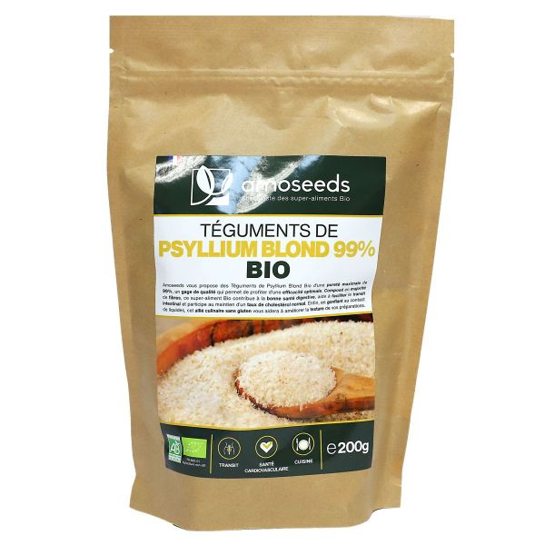 Téguments de Psyllium blond 99% bio 200g