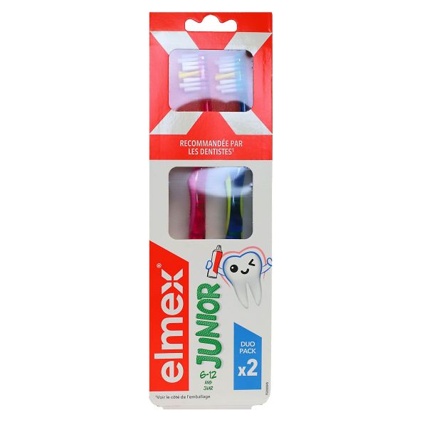 2 brosses à dent Junior anti-caries 6-12 ans