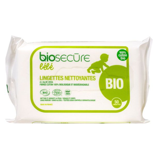 Bébé 50 lingettes nettoyantes bio