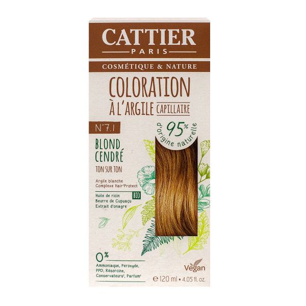 Kit capillaire à l'argile coloration n°7.1 blond cendré 120 ml