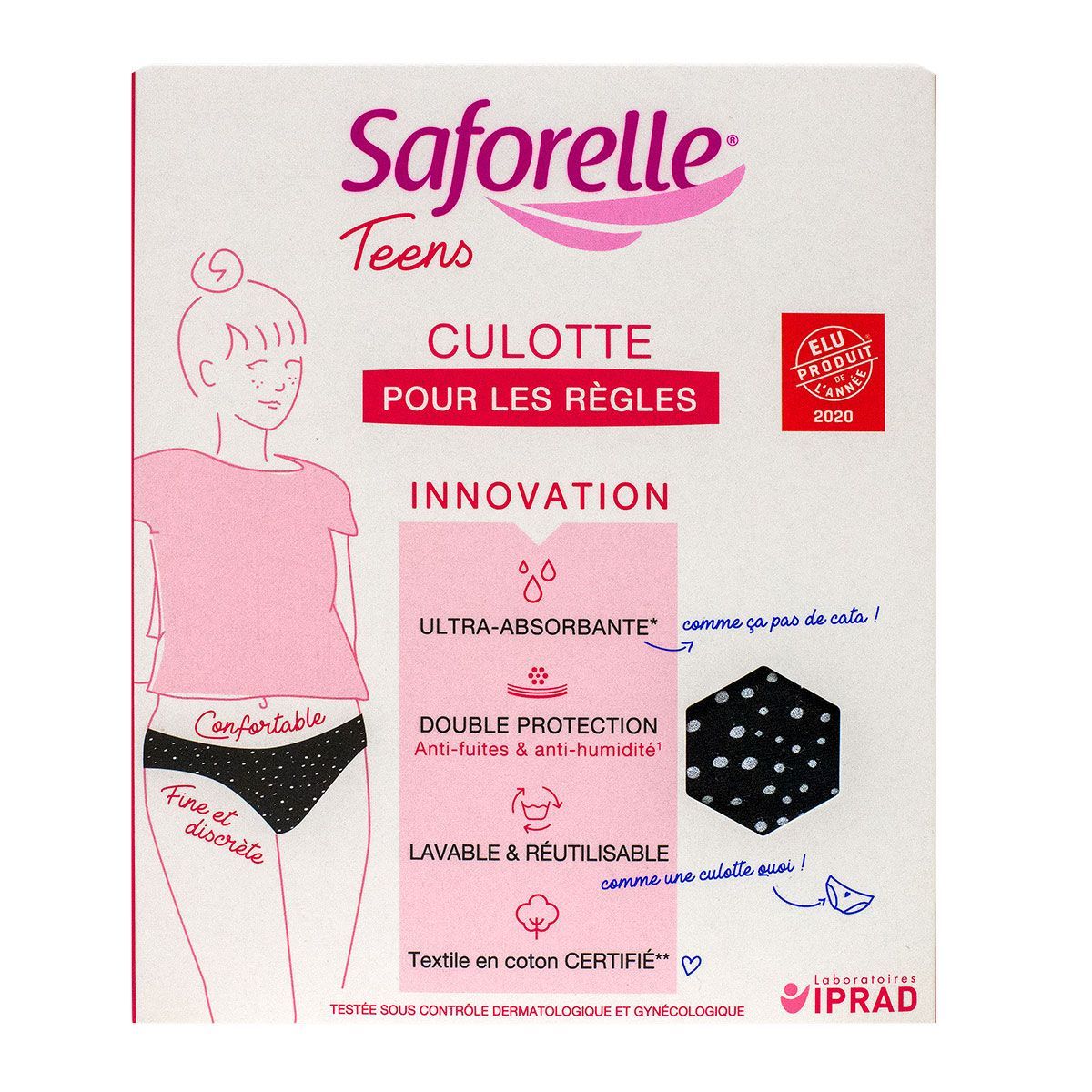 Teens culotte pour regles ado 12 ans est une culotte menstruelle Saforelle