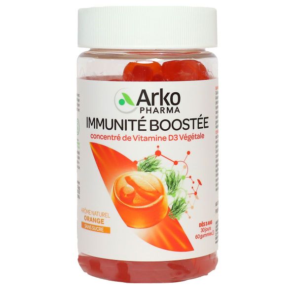 Immunité boostée vitamine D3 végétle 60 gummies