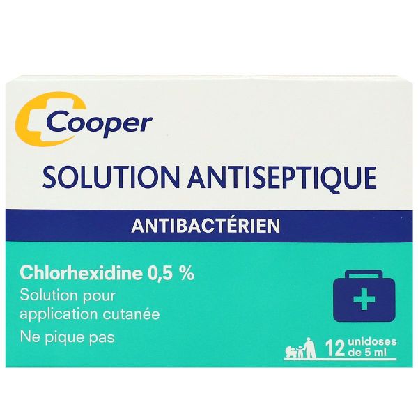 Solution antiseptique Chlohexidine 0,5% 12x5ml