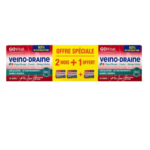 Veino-draine 3x30 gélules (dont 30 offertes)