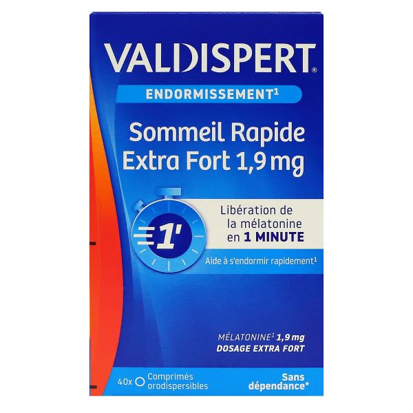 Endormissement sommeil rapide Extra Fort 1,9mg 40 comprimés