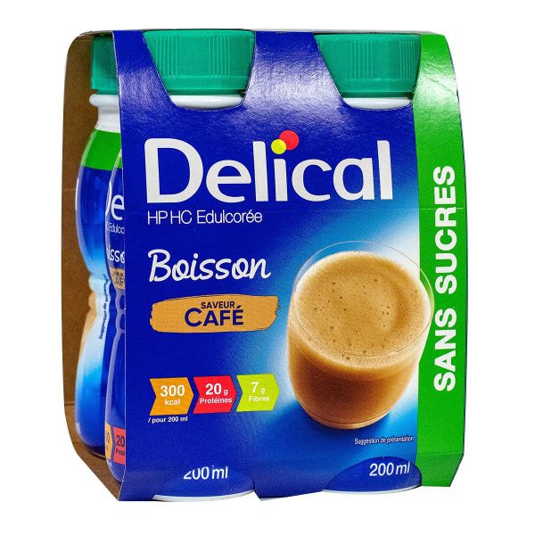 Boisson sans sucre sans lactose HP HC café 4x200ml