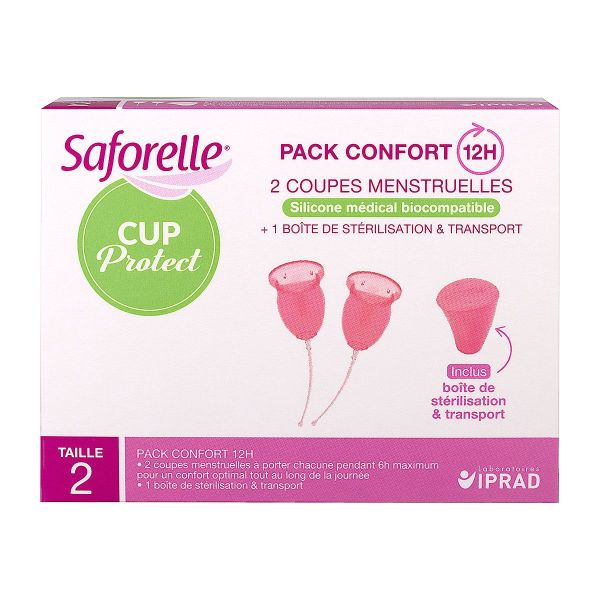 2 coupes menstruelles + boîte de stérilisation - taille 2