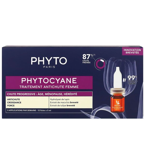 Phytocyane traitement anti-chute femme chute progressive 12x5ml