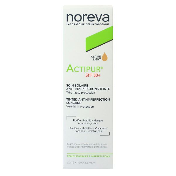 Actipur soin solaire teinte claire anti-imperfections SPF50+ 40ml