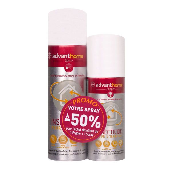 Advanthome fogger + spray est un antiparasitaire de l'habitat qui