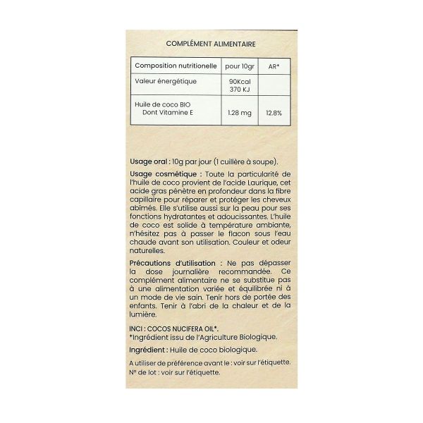 Huile de coco bio 100ml