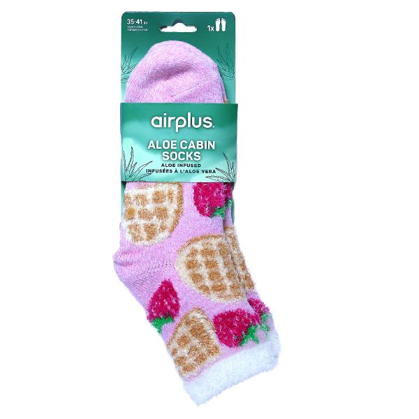 Chaussettes hydratantes gaufres rose taille 35-41