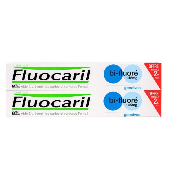 Dentifrice bi-fluoré gencives 145mg 2x75ml