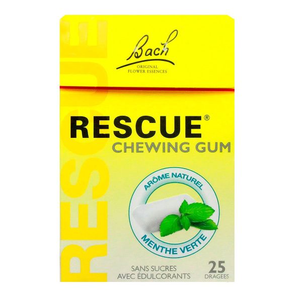 25 chewing-gums Rescue menthe verte